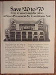 Kenmore Air Conditioner 1978 Vintage Sears Climate Control Print Ad. Fixed Price $9.85.
