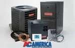 Goodman Upflow 1.5 Ton Gas Furnace & R32 System, 15.2 SEER2 60K Btu 96% Afue. Fixed Price $4410.00.