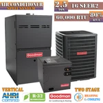 Goodman 2.5 Ton 16 SEER2 & Gas Furnace System R32 80% 60K Vertical Two Stage. Fixed Price $4723.00.