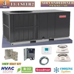 Goodman Ton 13.4 SEER2 Air Conditioner Package Unit Horizontal + Install Kit. Fixed Price $3711.00.