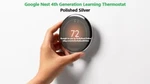 Google Nest 4TH Generation Learning Thermostat GA05551-US Polished Silver. Fixed Price $169.95.