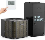 Ton Ducted Central Air Conditioner Heat Pump System, 34000 Btu Inverter Split. Fixed Price $2715.95.