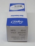 Supco CD45+5X440R Round Dual Run Capacitor Mfd 440/370 Vac. Fixed Price $19.88.