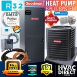 Goodman 2.5 Ton 14.5 SEER2 Heat Pump Split System Central Air Conditioner Ac Kit. Fixed Price $4364.00.