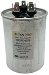 Titan Pro Run Capacitor, Round, 40+7.5 Mfd, 370V-440V, TRCFD4075. Fixed Price $18.48.