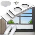 Flamorrow Dual Hose Portable Air Conditioner Window Kit, Adjustable Se.... Fixed Price $46.77.