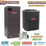 Goodman 1.5 Ton R32 Ac Central Air Conditioning Split System & 5KW Kit 15 SEER2. Fixed Price $3483.00.