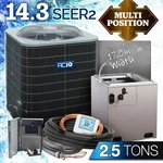 Aciq 2.5 Ton 14.3 Central Air Conditioner & 17.5" Coil System, R454B 30FT Kit. Fixed Price $2700.85.