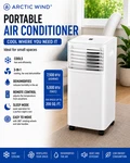 Arctic Wind Portable Air Conditioner 7,500/5,000 Btu, Remote, Up To 200 Sq Ft. Fixed Price $250.00.