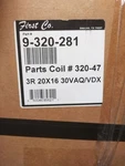 First Company 9-320-281 Coil, 3R 20X16 30 Vaq/vdx. Fixed Price $405.00.