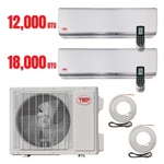 Ymgi 30000BTU 12K+18K Zone Dual Ductless Mini Split Air Conditioner Heat Pump. Fixed Price $3150.00.