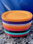 Brand New Tupperware Microwave Dessert Plates Set Of 4 (7.5 Inches) Different. Fixed Price $19.99.