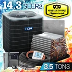 Aciq 3.5 Ton R454B Heat Pump Air Conditioner & Coil Mobile Home System Kit. Fixed Price $4782.00.