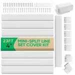 Plusluck 4" 23FT Mini Split Line Set Cover, Pvc Ductless Air Conditioner Deco.... Fixed Price $114.57.