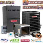 Goodman Ton 14.3 SEER2 Gas Furnace System Unit 80% Afue 80K Btu Horizontal. Fixed Price $4422.00.