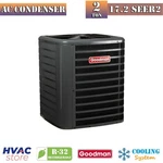 Goodman Ton 17.2 SEER2 Air Conditioner Condenser High Efficiency Two-stage R32. Fixed Price $2949.00.