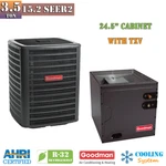 R32 Goodman 3.5 Ton Split Air Conditioner & Coil System 15.2 SEER2 24.5" Cabinet. Fixed Price $4025.00.