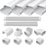 Cestluck 3'' 17 Ft Pvc Decorative Pipe Line Cover Kit For Ductless Mini Split. Fixed Price $70.19.