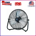 Mainstays 20" 3-SPEED High Velocity Tiltable Black Steel Floor Fan. Fixed Price $52.49.