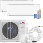 18000 Btu Dual Zone Ductless Mini Split Heat Pump 6K+12K Wall Mounts 25 SEER2. Fixed Price $2869.99.