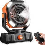 Misting Portable W/remote 270 Adjustable Hanging & Lighting Cooling Fans. Fixed Price $59.98.