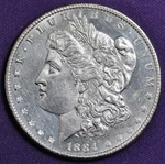 1884 Morgan Silver Dollar. Dmpl. Bu. 208153. Fixed Price $109.00.