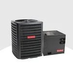 Goodman 1.5 Ton 14.3 SEER2 Ac & 17.5" Vertical Cased Coil System, R32. Fixed Price $2568.00.