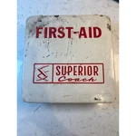 Vintage Superior Coach First Aid Metal Box Pac-kit 24 Unit Wall Mount White. Fixed Price $49.50.